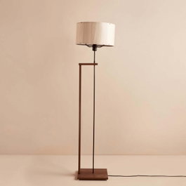 Opviq Lámpara de Pie de Madera AYD-3475 Beige y Marrón